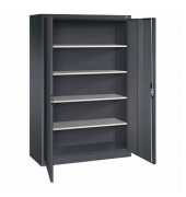 Stahlschrank 9480-000 S10574 schwarz 120,0 x 50,0 x 195,0 cm, aufgebaut